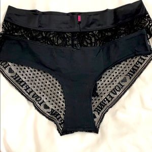 VS Pink black panties size L